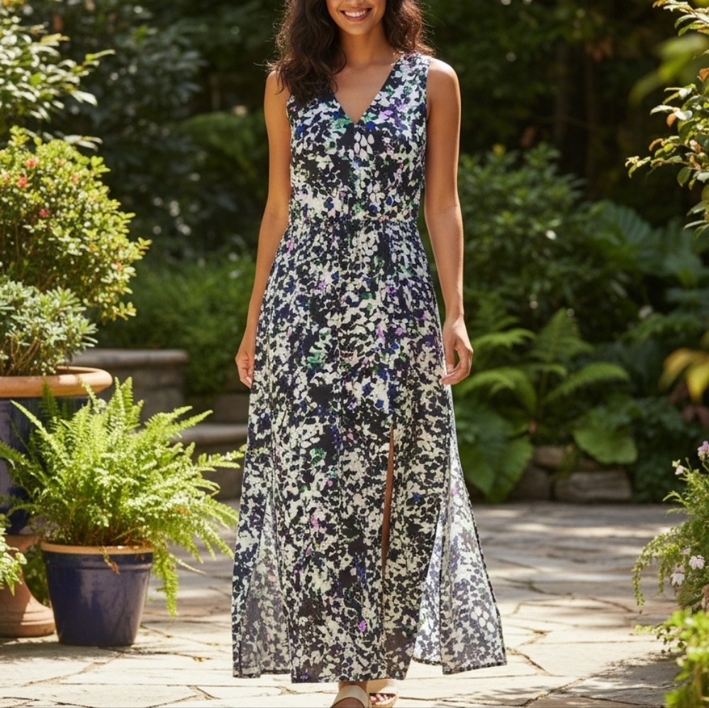 Banana Republic Jaden Floral Sleeveless Maxi Dress